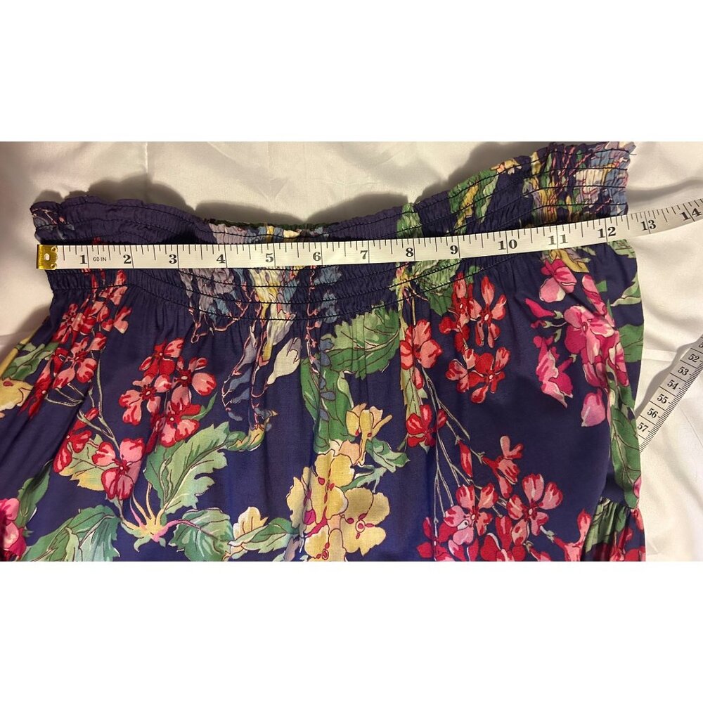 VTG Laura Ashley M Floral Tiered Midi Prairie Skirt Cottage 80s Boho Festival - Picture 10 of 11